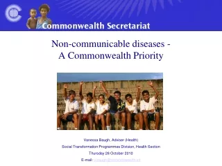 Non-communicable diseases -  A Commonwealth Priority