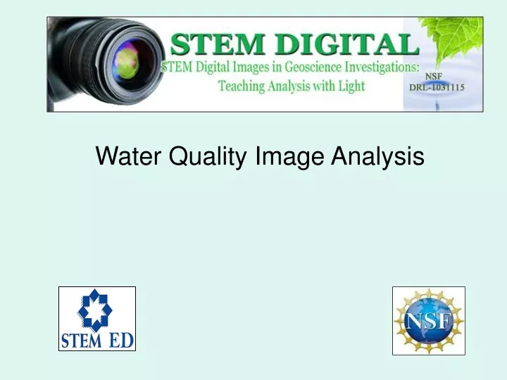 water quality image analysis