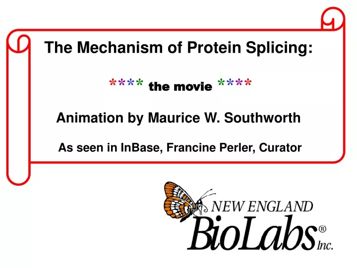 the mechanism of protein splicing the movie