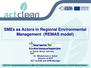 SMEs as Actors in Regional Environmental Management  (REMAS model)