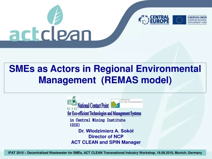 smes as actors in regional environmental management remas model
