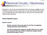 Electrical Circuits / Electronics - slide 1