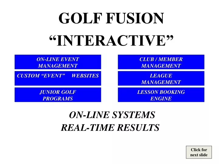 golf fusion interactive