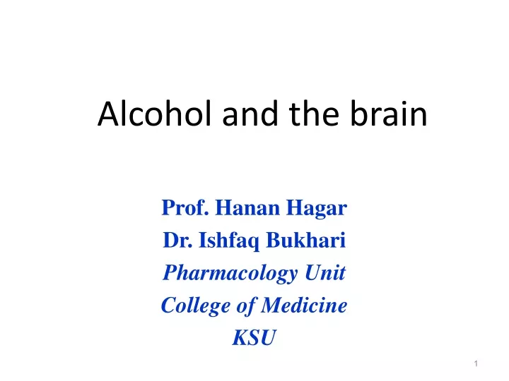 alcohol and the brain