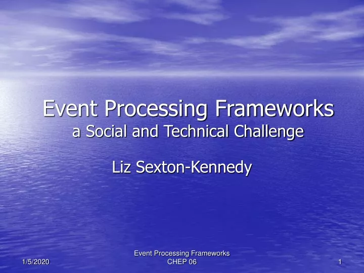 event processing frameworks a social and technical challenge