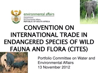 CONVENTION ON INTERNATIONAL TRADE IN ENDANGERED SPECIES OF WILD FAUNA AND FLORA (CITES)