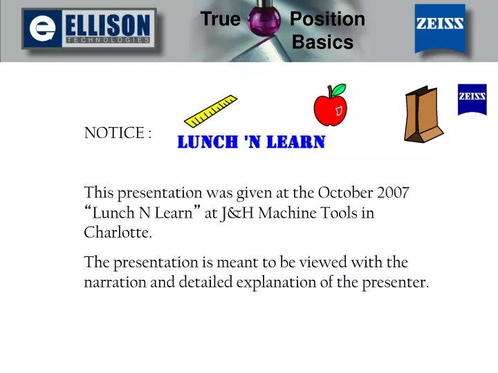 notice this presentation was given at the october