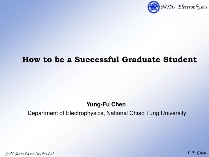 how to be a successful graduate student