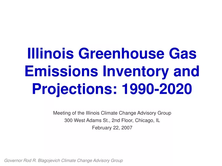 illinois greenhouse gas emissions inventory