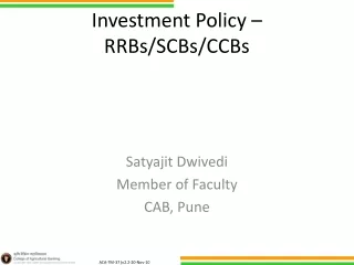 Investment Policy – RRBs/SCBs/CCBs