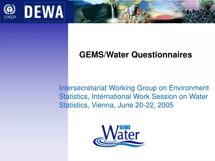 gems water questionnaires