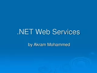.NET Web Services