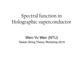 Spectral function in  Holographic superconductor