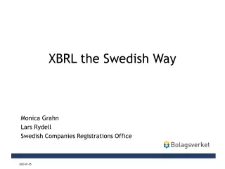 XBRL the Swedish Way