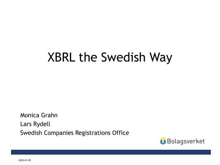 xbrl the swedish way