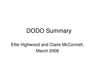 DODO Summary