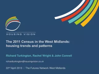The 2011 Census in the West Midlands:  housing trends and patterns