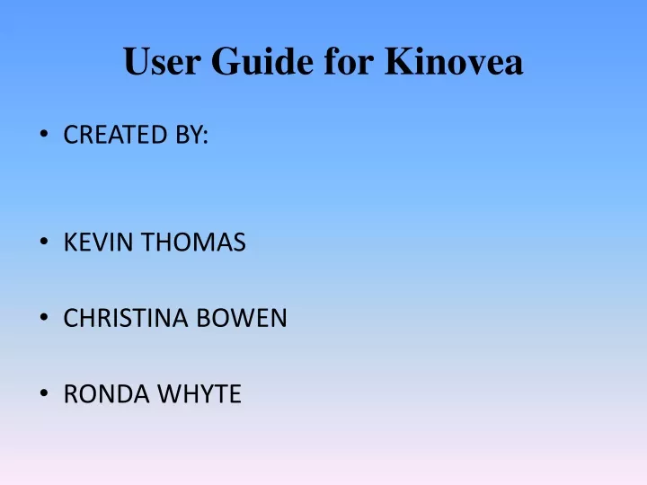 user guide for kinovea