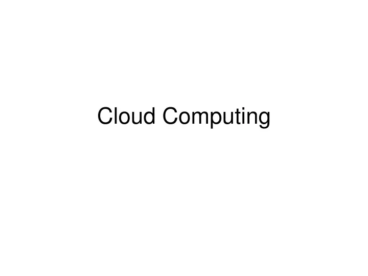 cloud computing