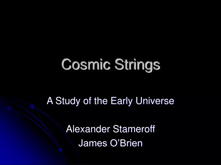 cosmic strings