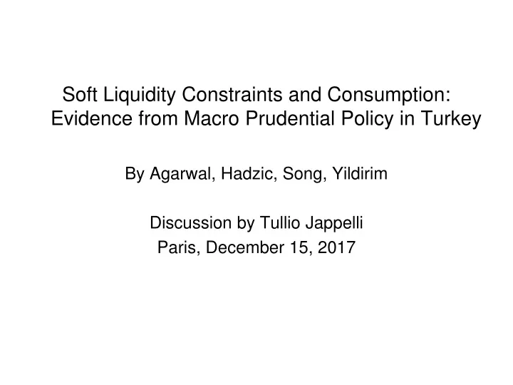 soft liquidity constraints and consumption