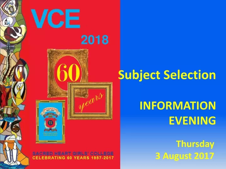 subject selection information evening