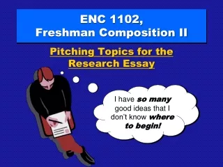 ENC 1102,  Freshman Composition II