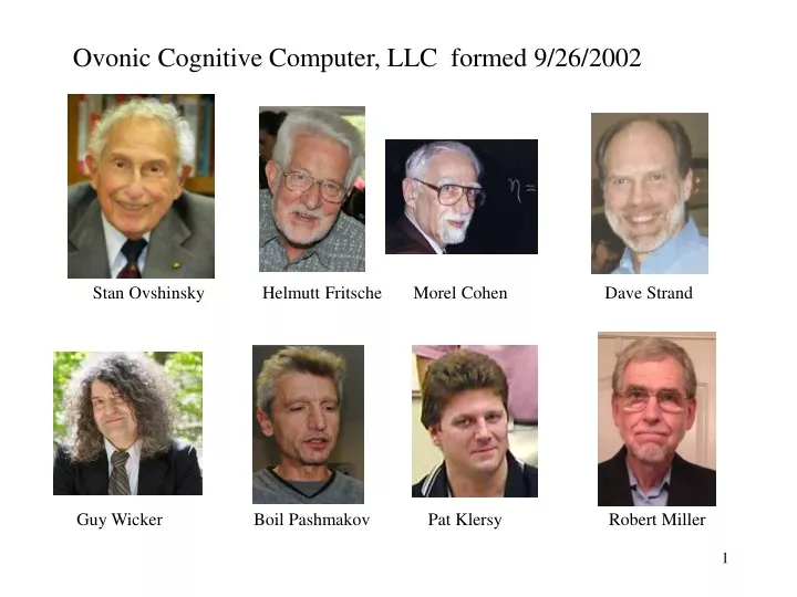 ovonic cognitive computer llc formed 9 26 2002