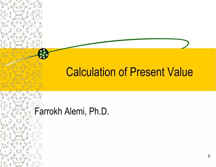 calculation of present value