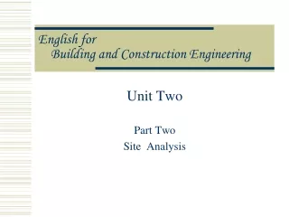 English for     Building and Construction Engineering