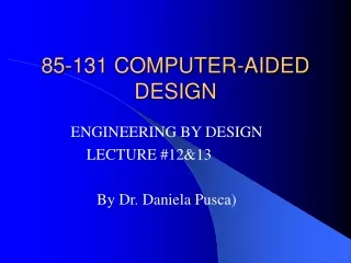 85-131 COMPUTER-AIDED DESIGN