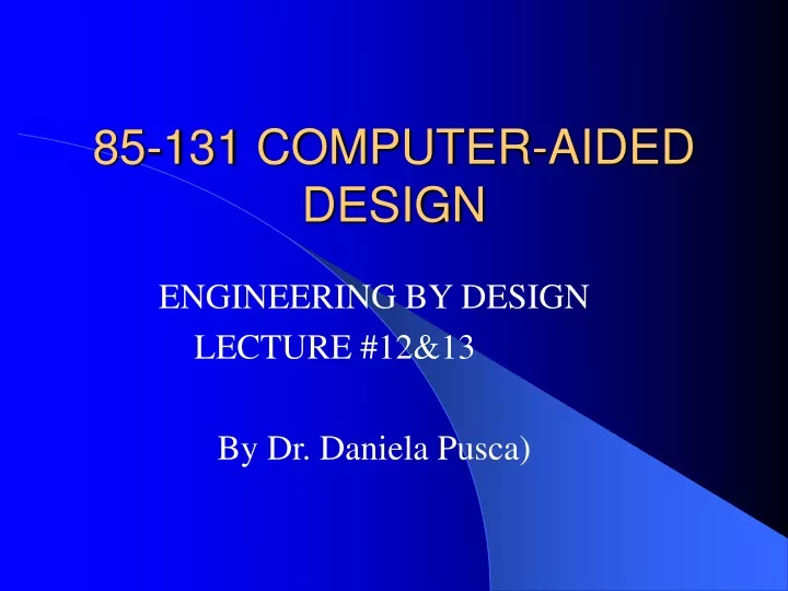 85 131 computer aided design