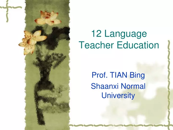 12 language teacher education