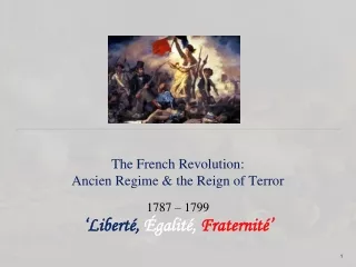 The French Revolution: Ancien Regime &amp; the Reign of Terror 1787 – 1799