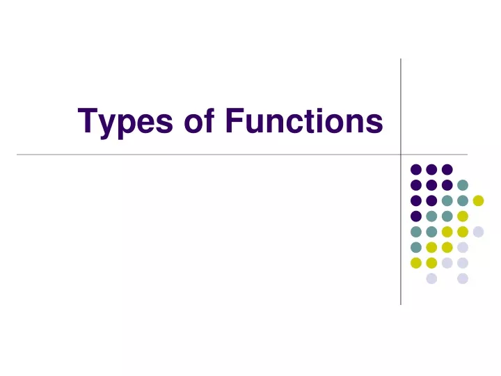 types of functions