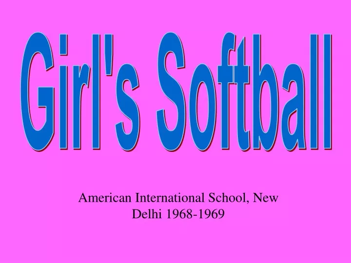 girl s softball