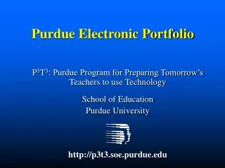 Purdue Electronic Portfolio