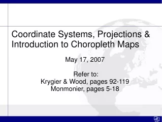 Coordinate Systems, Projections &amp; Introduction to Choropleth Maps
