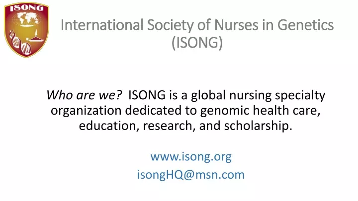 international society of international society of nurses in genetics isong www isong org