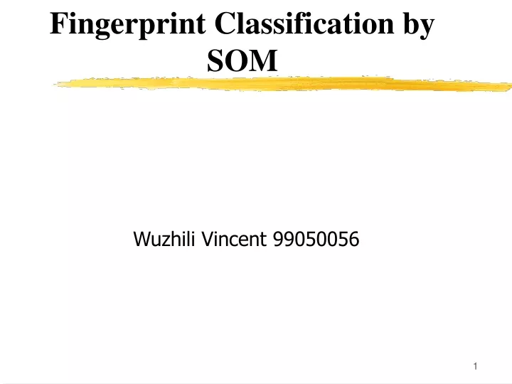 fingerprint classification by som