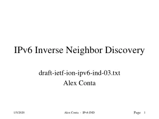 IPv6 Inverse Neighbor Discovery
