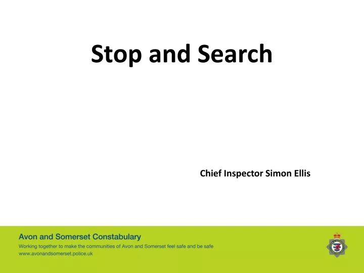 stop and search