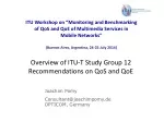 Overview of ITU-T Study Group 12  Recommendations on QoS and QoE