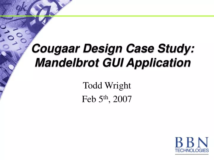 cougaar design case study mandelbrot gui application