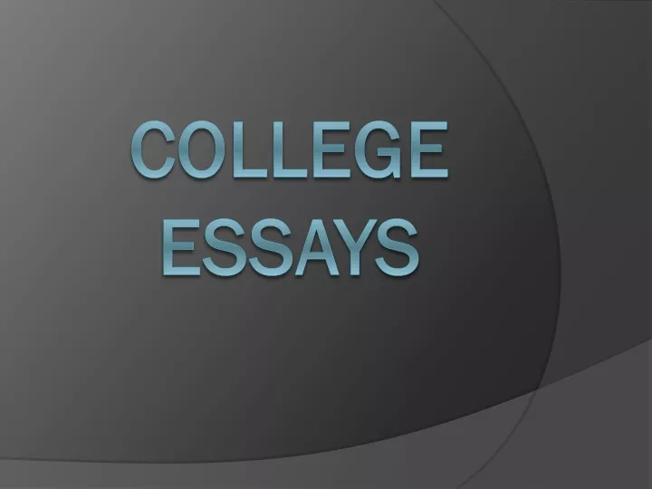 college essays