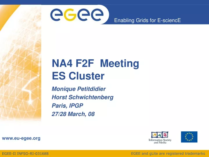 na4 f2f meeting es cluster