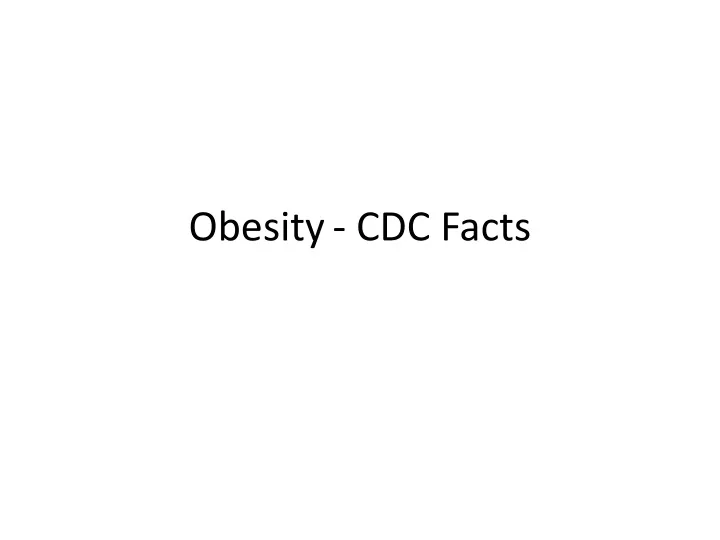 obesity cdc facts