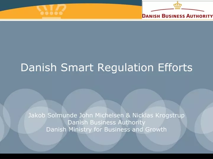 danish smart regulation efforts jakob solmunde