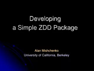 Developing  a Simple ZDD Package