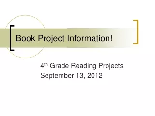 Book Project Information!
